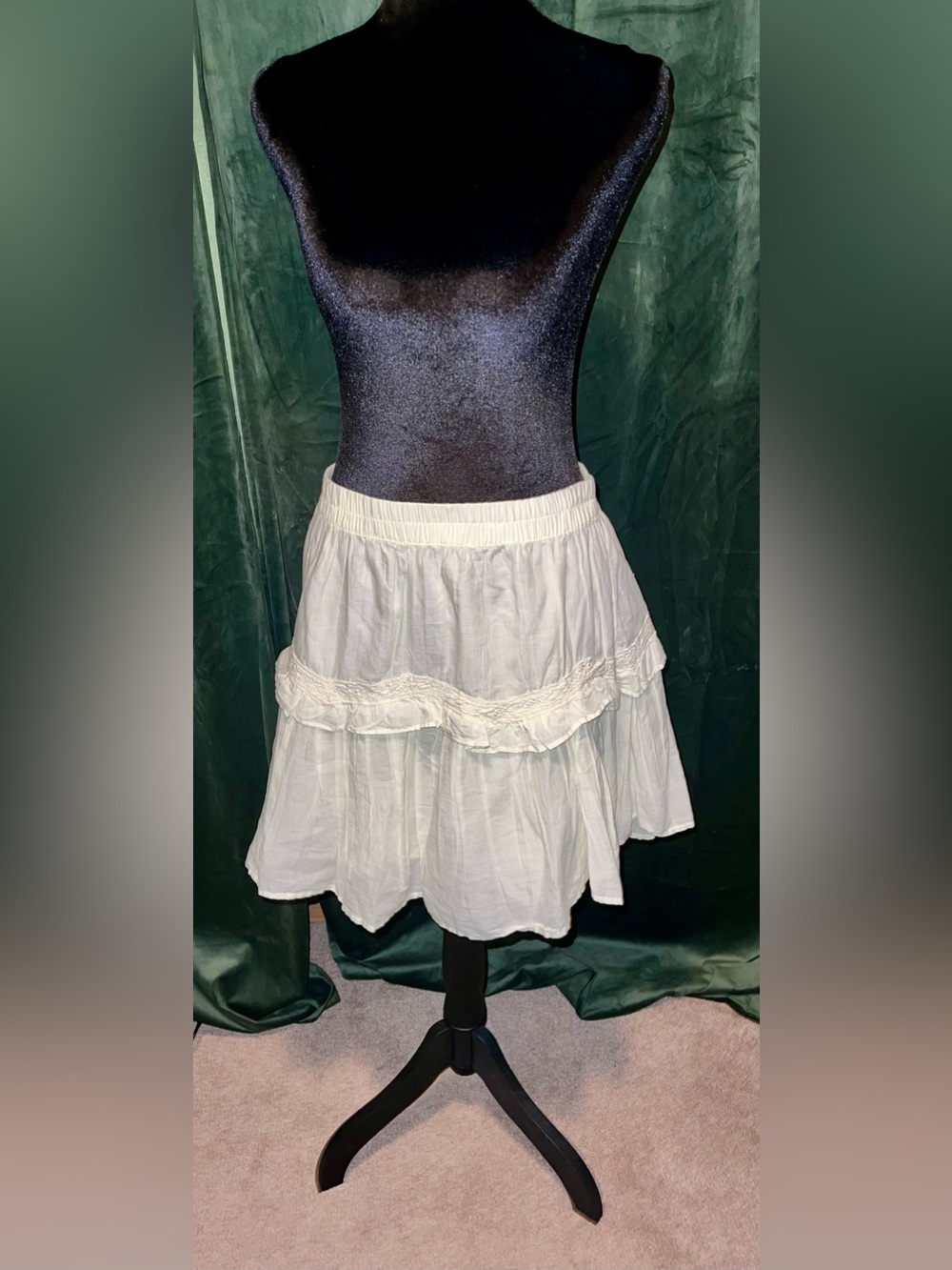 💛 2 PC Outfit - NWT LOFT Light Yellow Tiered Ruffle Mini Skirt and Matching Top